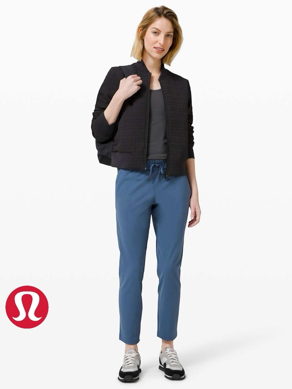 NEW Lululemon “On The Fly” Slate Blue Drawstring Ankle Pants - NWOT